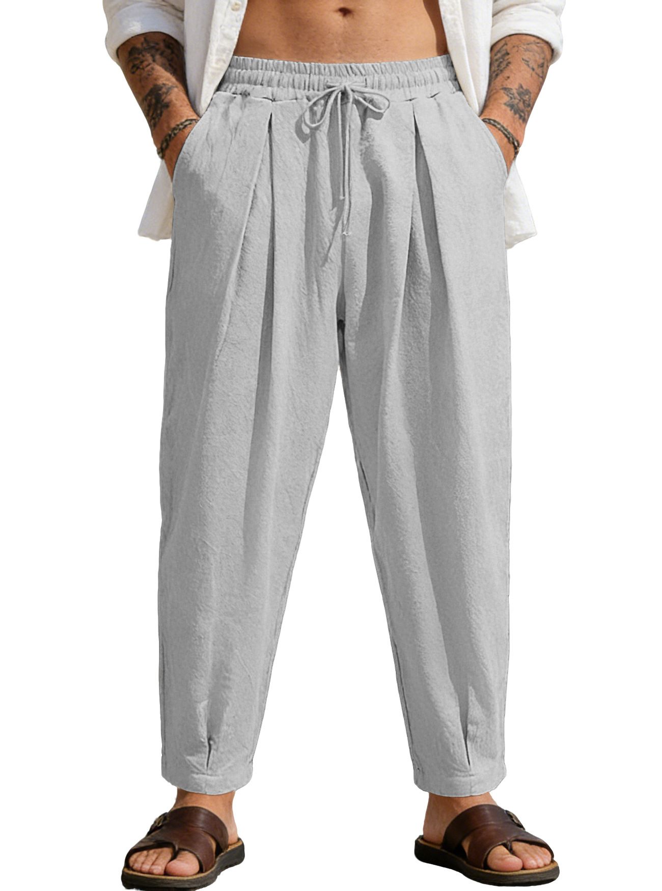 Clothes > Men's Clothing > Bottoms > Pants > Casual  New European and American best-selling casual pants for men, breathable, loose sports trousers
