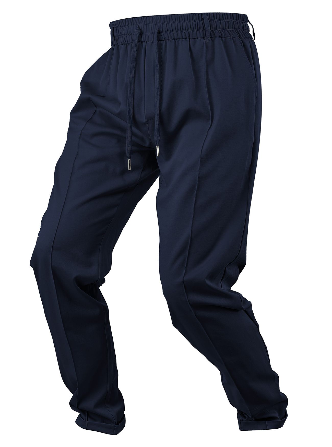 Clothes > Men's Clothing > Bottoms > Pants > Casual  Spring and summer solid color casual trousers, sports pants, men's loose woven men's trousers
