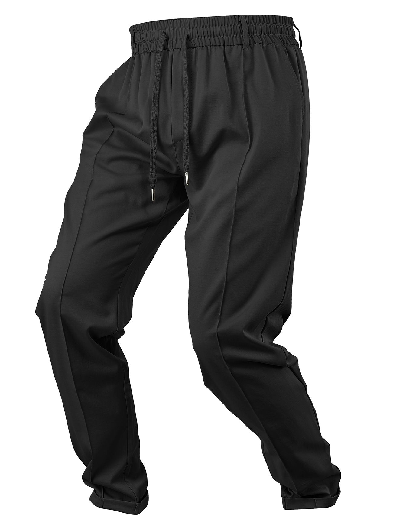 Clothes > Men's Clothing > Bottoms > Pants > Casual  Spring and summer solid color casual trousers, sports pants, men's loose woven men's trousers