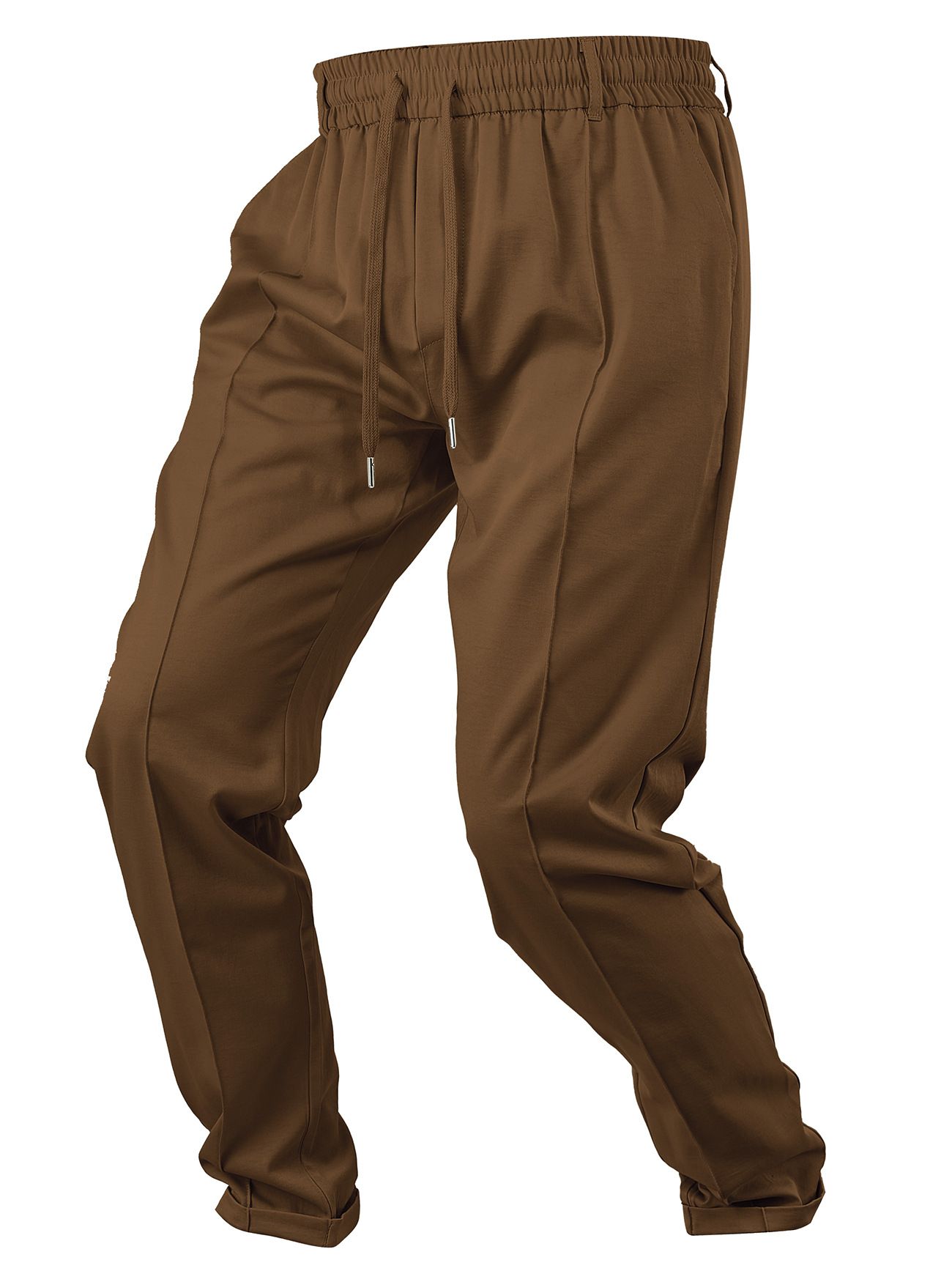 Clothes > Men's Clothing > Bottoms > Pants > Casual  Spring and summer solid color casual trousers, sports pants, men's loose woven men's trousers