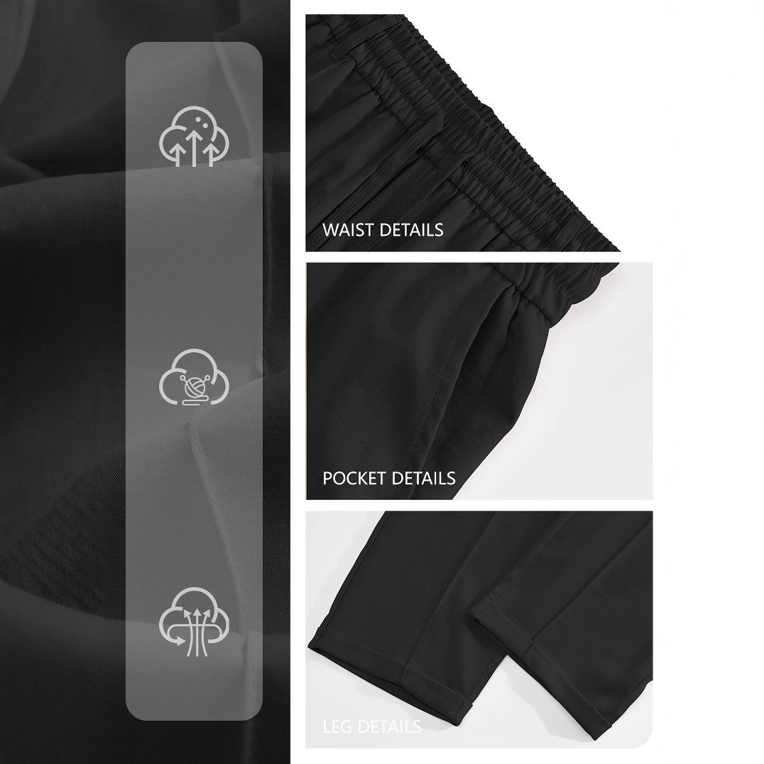Clothes > Men's Clothing > Bottoms > Pants > Casual  Spring and summer solid color casual trousers, sports pants, men's loose woven men's trousers