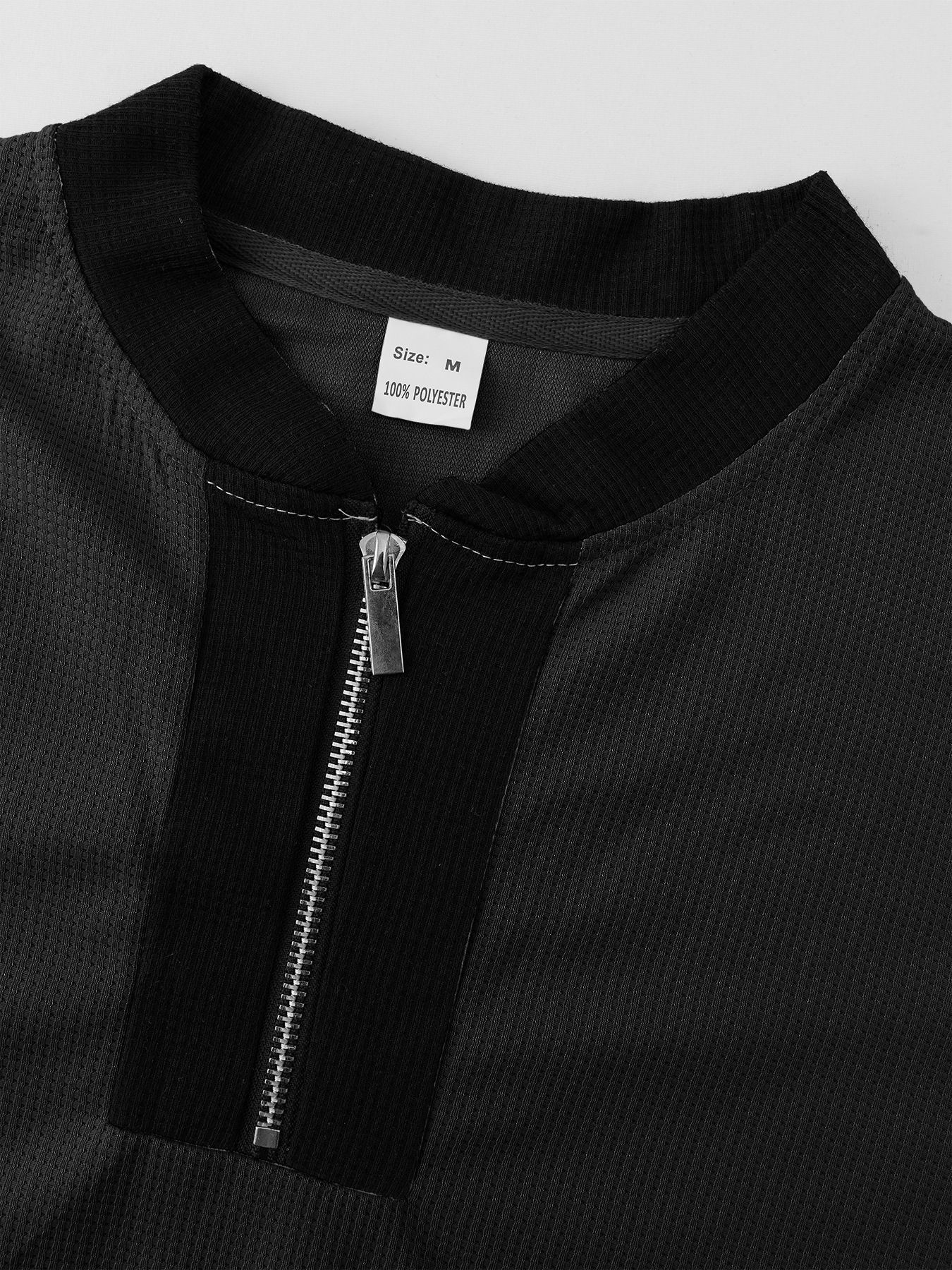 Clothes > Men's Clothing > Clothing Sets > Two-Piece Outfits European and American spring and autumn men's two-piece waffle round neck long-sleeved shirt and trousers casual sports zipper suit for men