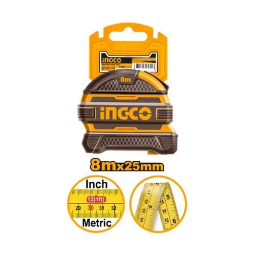 Ingco HSMT08825 Steel measuring tape Length & width:8mx25mm