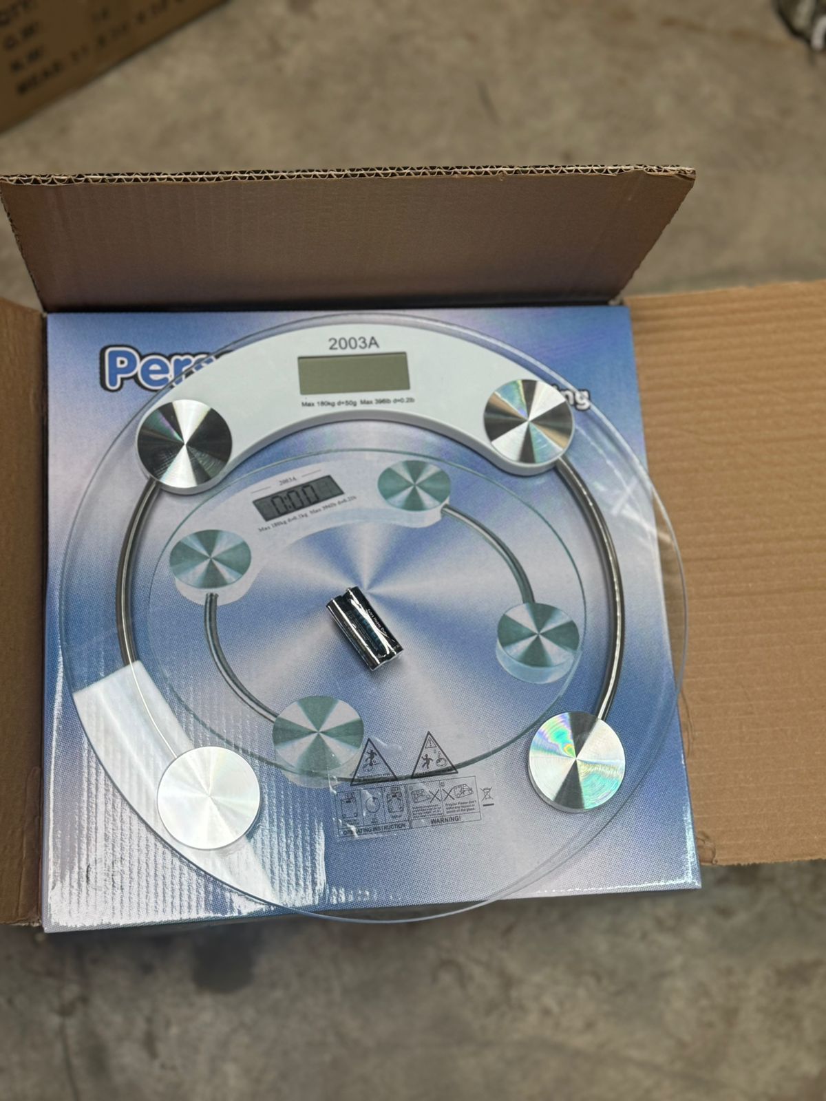 Personal 2003A Glass Digital Bathroom Scale - upto 180kg