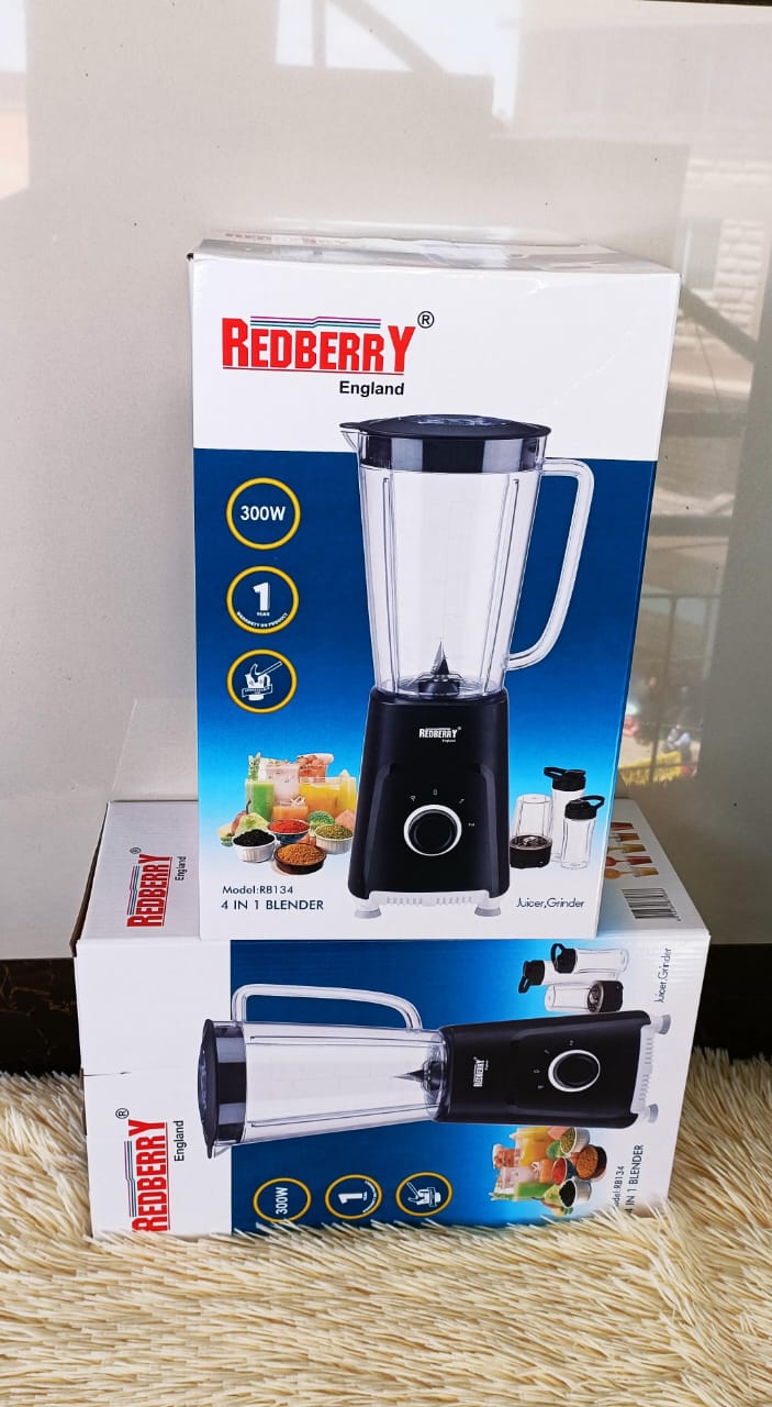 Redberry RB-134 4 IN 1 Blender with 3 Speed and Unbreakable Jar