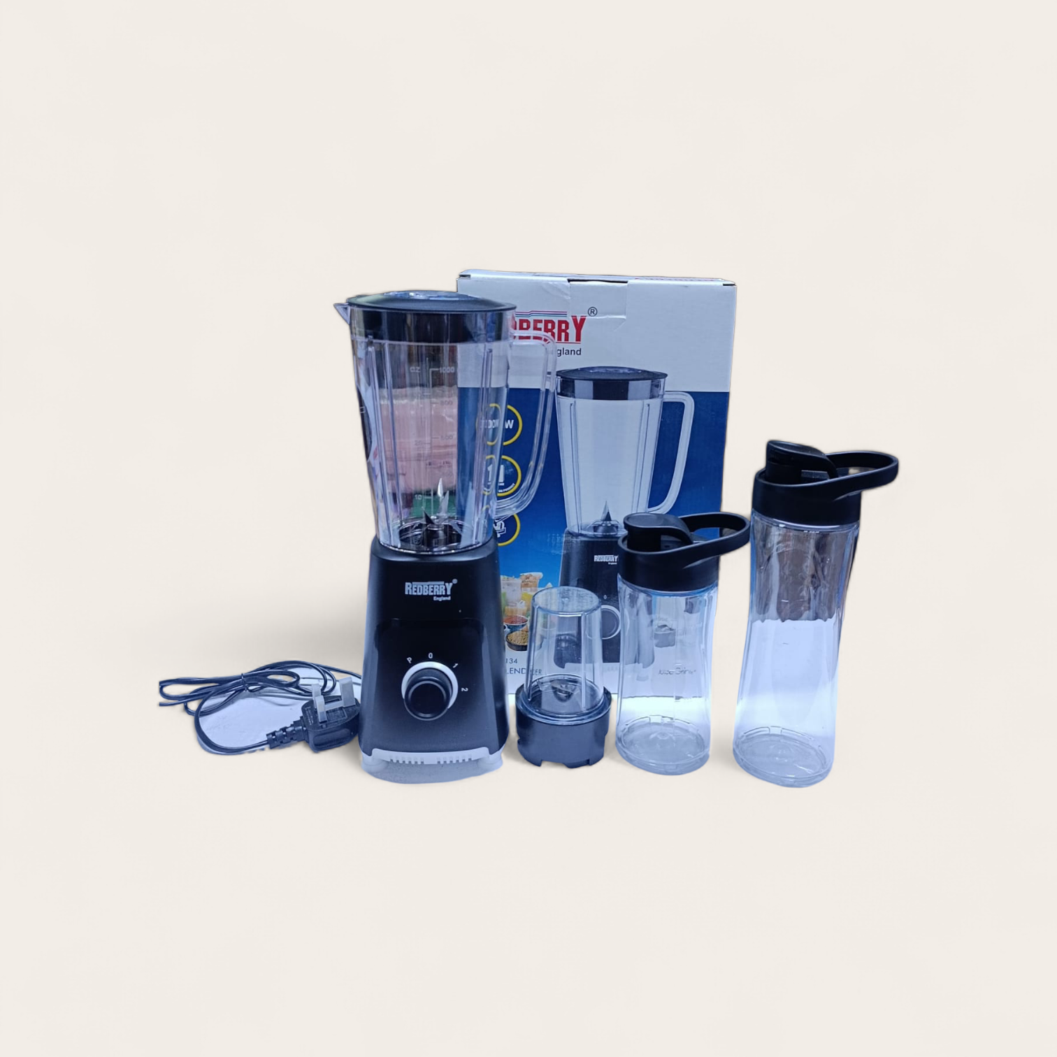Redberry RB-134 4 IN 1 Blender with 3 Speed and Unbreakable Jar