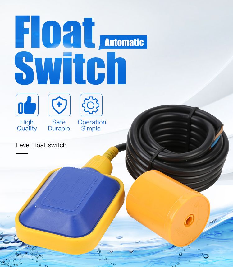 IP68 10-16Amps Water Pump Float Switch (220v-380v) with 1 bar Working Pressure