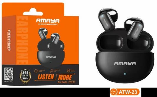 Amaya ATW-23 Air Buds Bluetooth Earbuds with Noise Cancellation