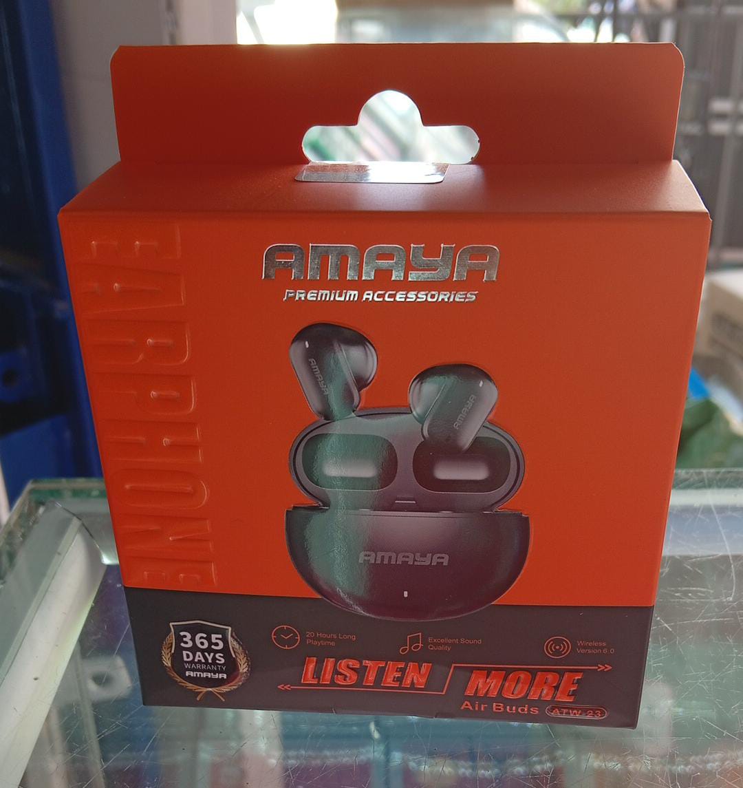 Amaya ATW-23 Air Buds Bluetooth Earbuds with Noise Cancellation