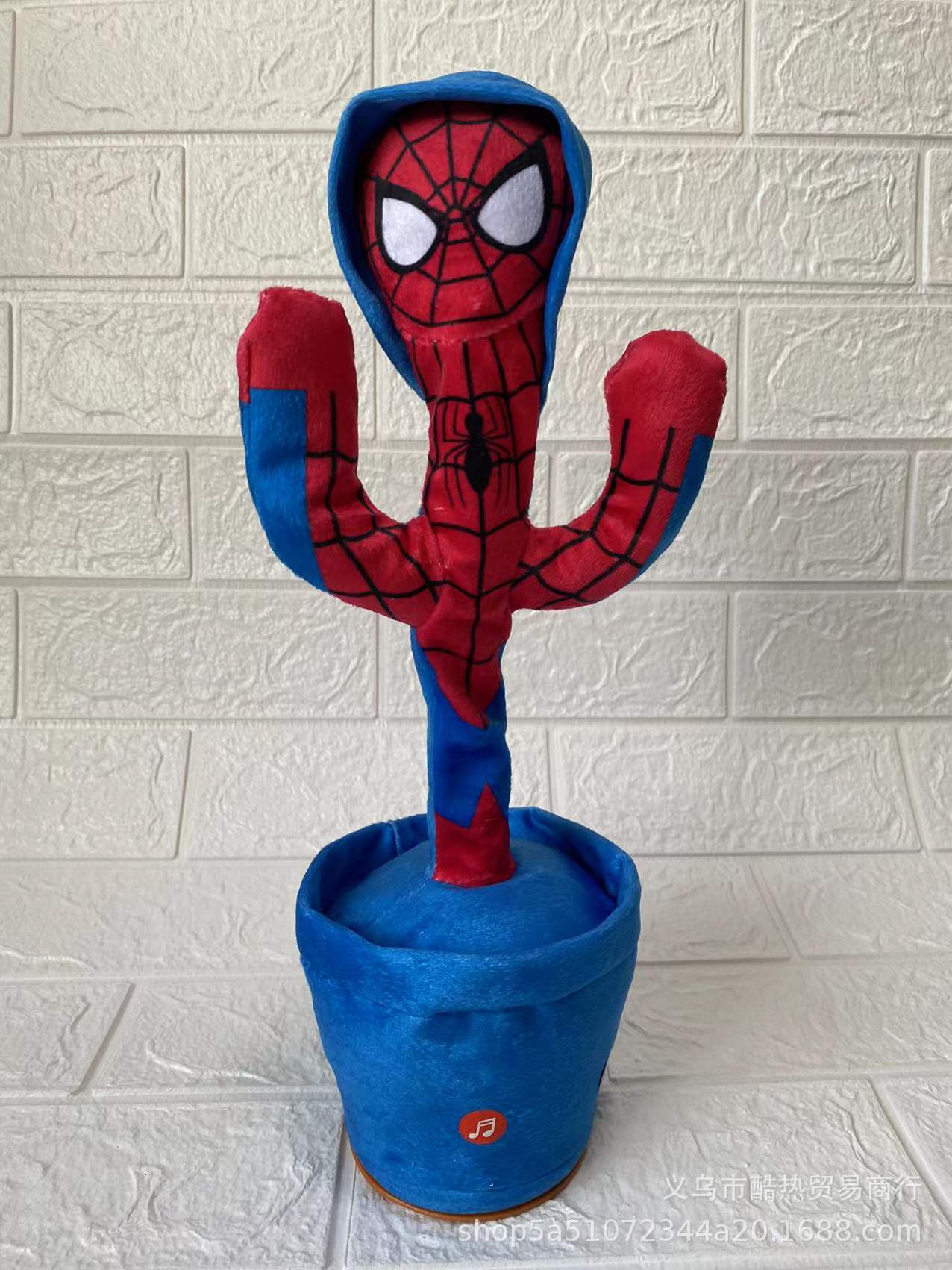 Spiderman-Themed Rechargeable Dancing Cactus Plush Toy with Melodies
