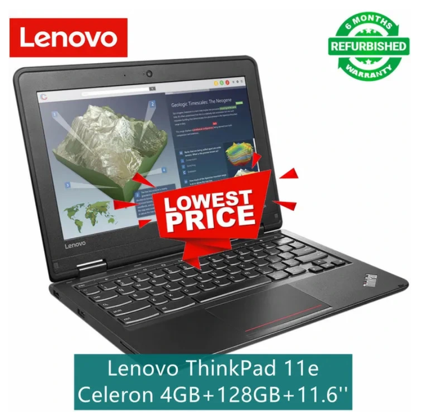 {Hot Offers} Lenovo Thinkpad Yoga 11e X360 Celeron 4GB RAM + 128GB SSD Refurbished Laptop Touchscreen 11.6 Inch Screen Size Laptops With Windows and Office Installed High Quality Computer