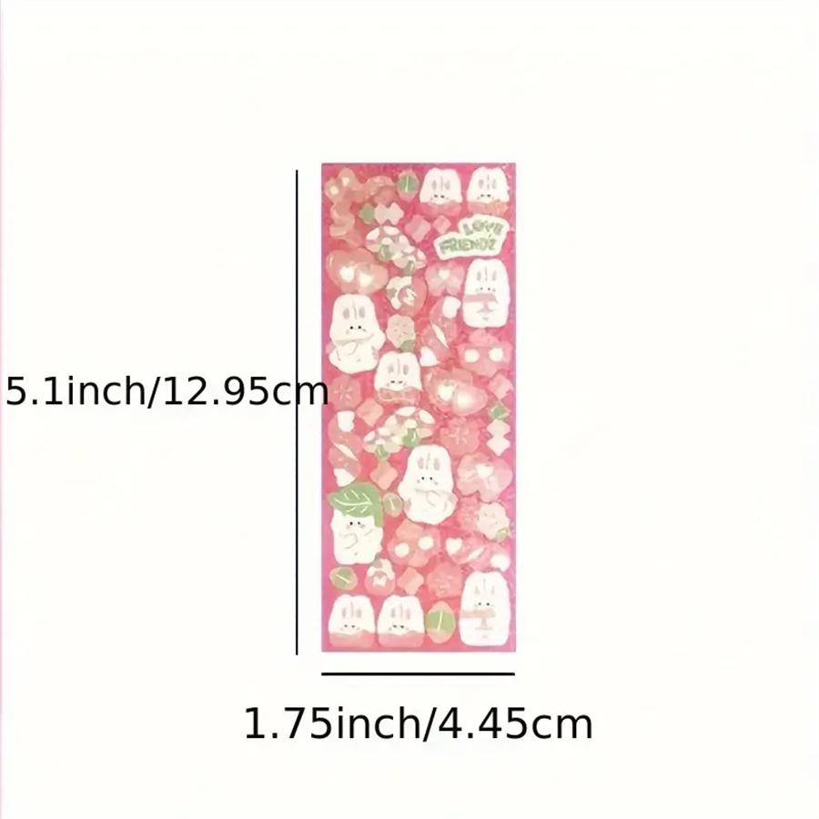 100pcs/set DIY account material sticker waterproof sticker set, diary and scrapbook, various cute account stickers Randomly send 100pcs/set DIY account material sticker waterproof sticker C-555