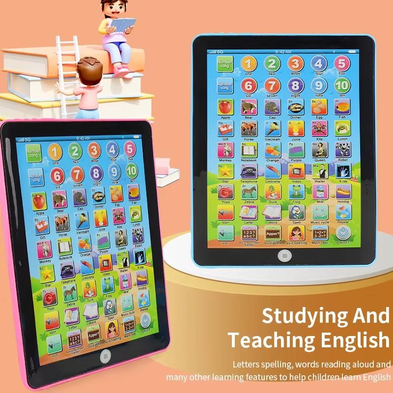 Kids Learning Pad Tablet Interactive Toddler Toys with Words Numbers Alphabets Music Electronic Educational Toy for Preschool