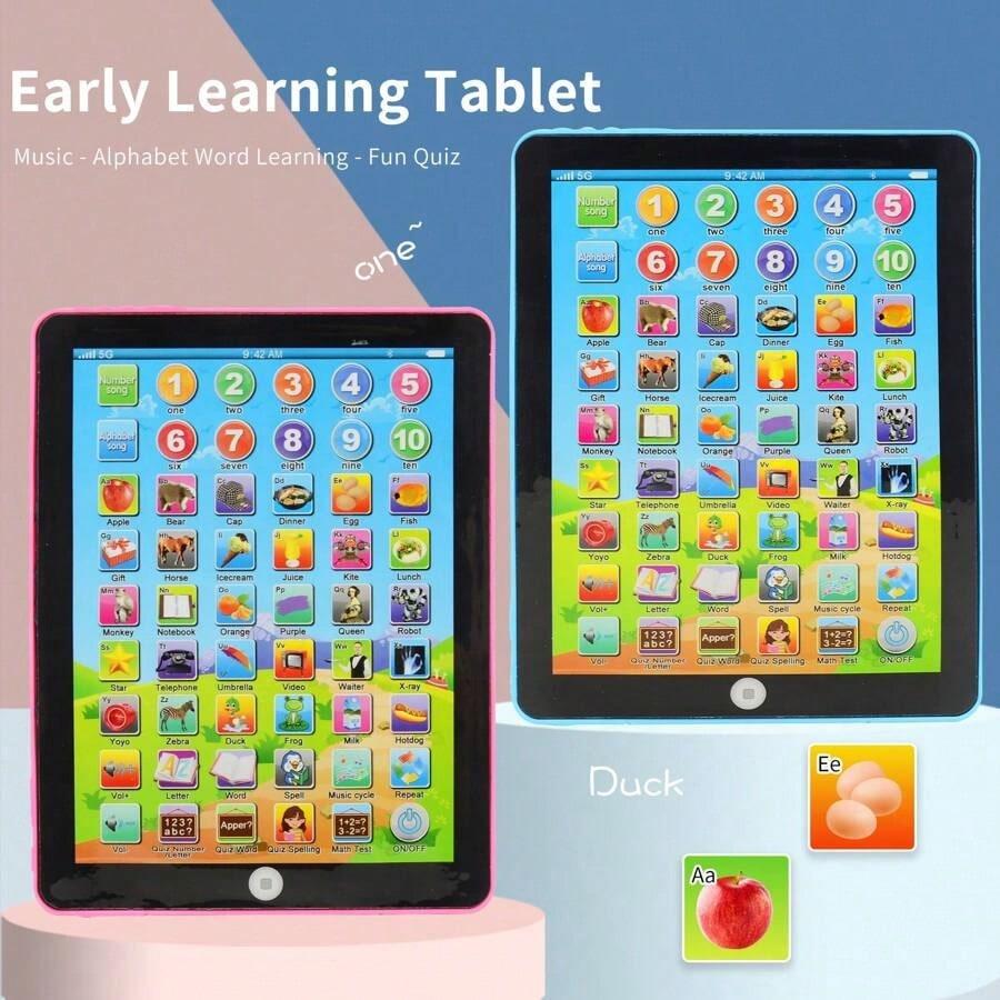 Kids Learning Pad Tablet Interactive Toddler Toys with Words Numbers Alphabets Music Electronic Educational Toy for Preschool