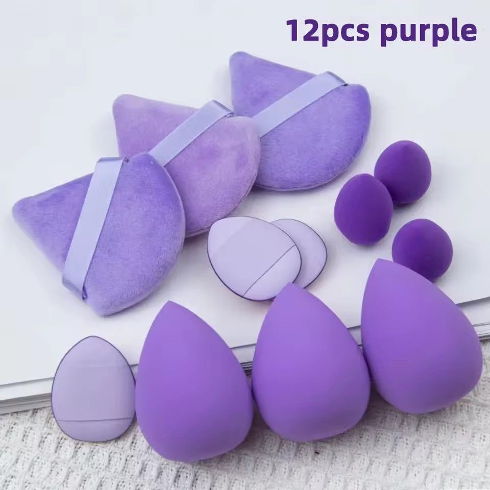 12pcs Makeup Sponge Blender Beauty Egg Soft Cosmetic Puff Foundation Sponges Powder Puff Women Make Up Accessories Beauty Tools
