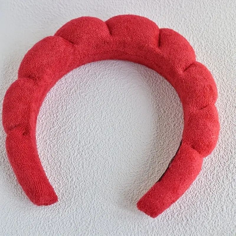 6pcs Washing Face Skincare Makeup 6pcs/set Women's SPA Hairband Set, Spa Headband Hair Hoop Claw Clip Velvet Hair Hoop Wristband