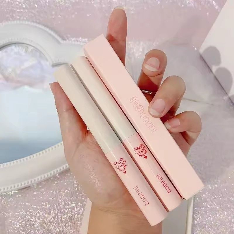 1pc Waterproof Black Brown Mascara Lasting Matte Quick Dry Ultra-fine Brush Lengthening Eyelash Mascara Lash Extension Makeup Tool B2-755