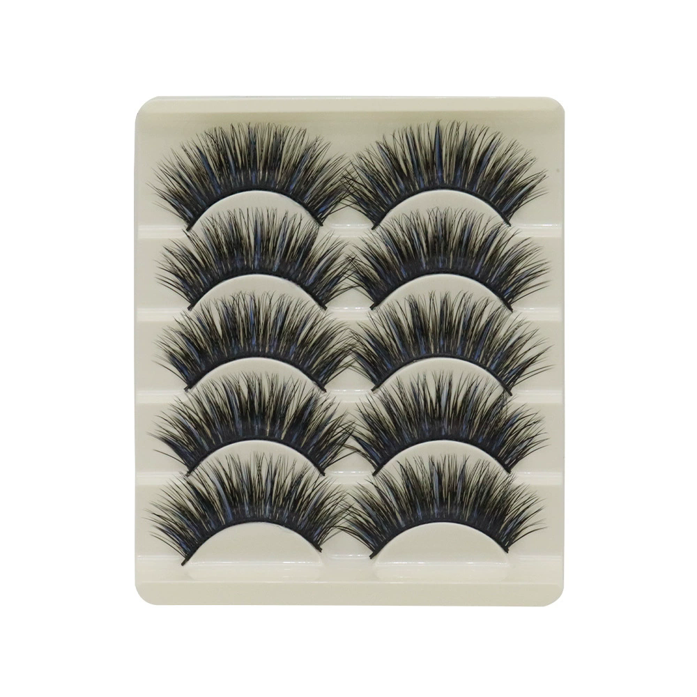 5 Pairs Plastic Long eyelashes Makeup False Eyelashes Black Nautral Handmade Eye Lashes Extension