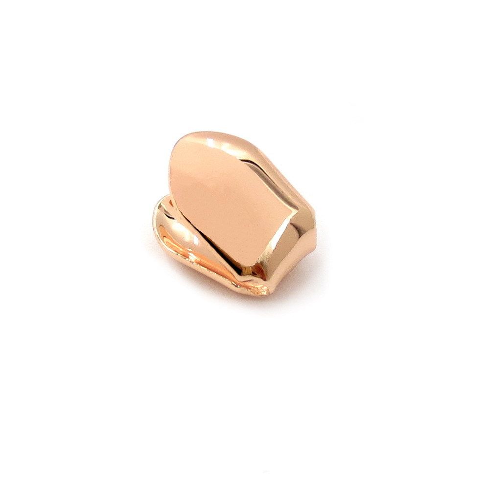 1pc Single Tooth Caps Hip Hop Rapper Single Shackle Teeth Cap Top Bottom Dental Braces Hollow Out Metal Tooth Jewelry SP-37