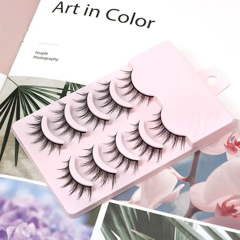 5 Pairs Manga Lashes Cos Dance Performance Eyelash  Eyelashes 3D Natural Faux Mink Lash Extension