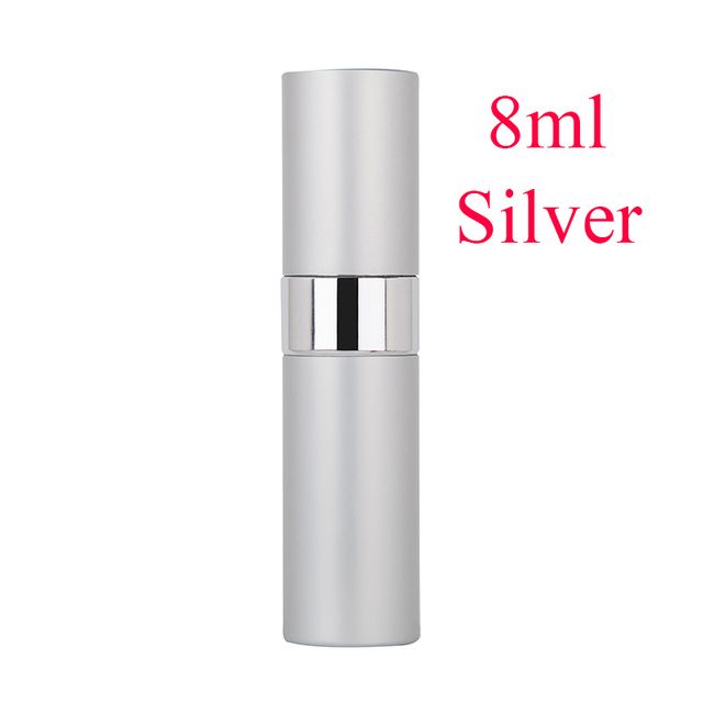 1pc 8ml Top Quality Refillable Glass Perfume Bottle Metal Atomizer Spray Travel Aluminum Empty Parfume BottleE-1190