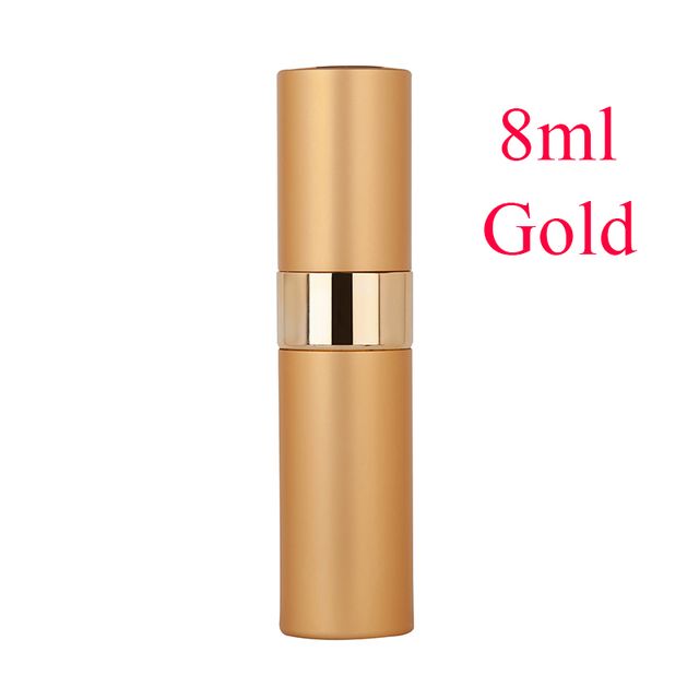 1pc 8ml Top Quality Refillable Glass Perfume Bottle Metal Atomizer Spray Travel Aluminum Empty Parfume BottleE-1190