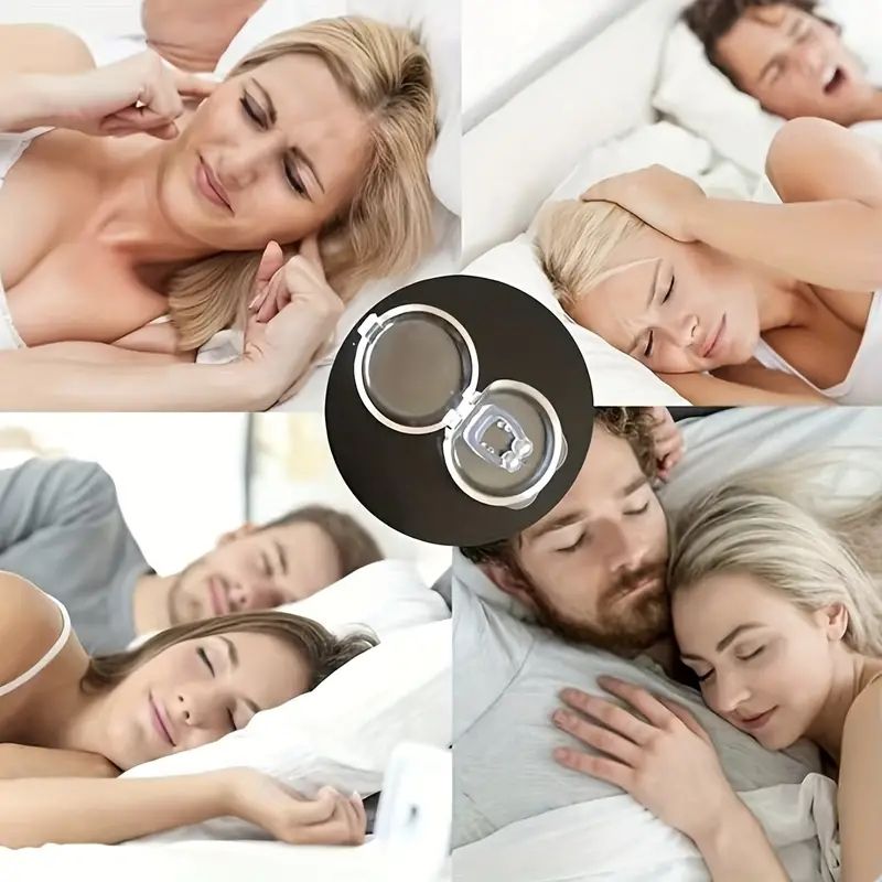 4pc Anti-Snoring Nose Clip Improve Sleep Quality & Easily Breathe At Night With A Compact Device & Case B2-482