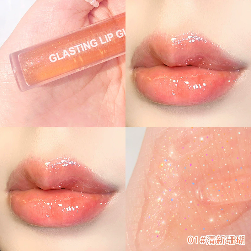 Mirror Water Lip Gloss Lip Glaze Transparent Glass Lip Oil Waterproof Lasting Liquid Lipstick Lipgloss Lipgloss Lips Cosmetics B2-665