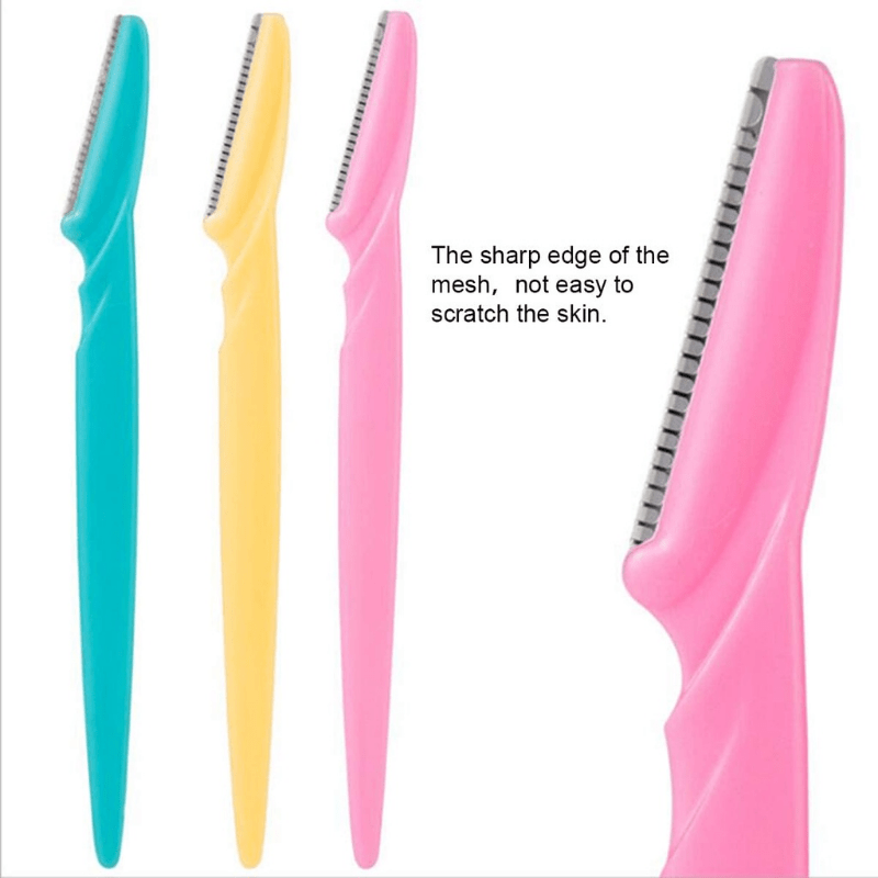 Portable Eyebrow Trimming Knife Blade Hair Removal Cutters Safety Face Razor Makeup Shaver Blades Tools Eye Brow CosmeticB2-723 view 4