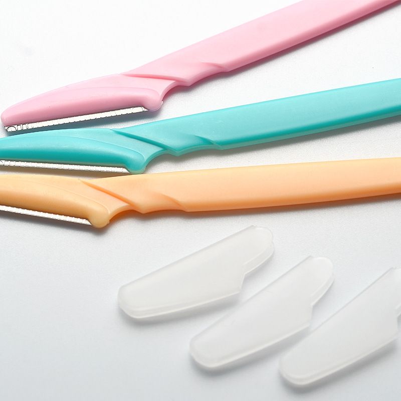 Portable Eyebrow Trimming Knife Blade Hair Removal Cutters Safety Face Razor Makeup Shaver Blades Tools Eye Brow CosmeticB2-723 view 7