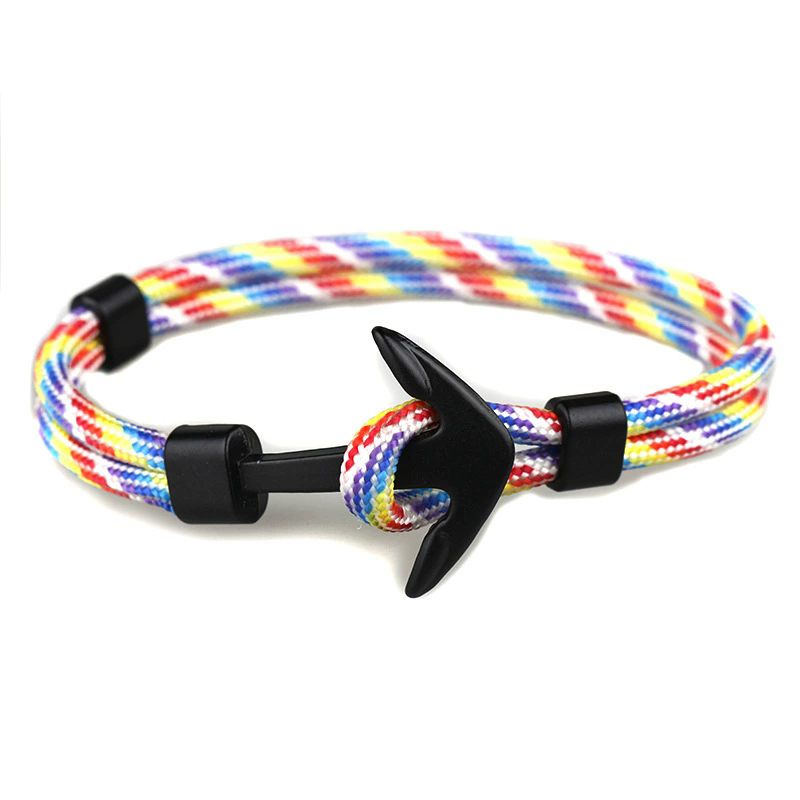 Man's Bracelets Alloy Bangles Simple Jewlery Men Accessories Anchor Bracelet Male Wristband Chain Wrist Band NSSL 11