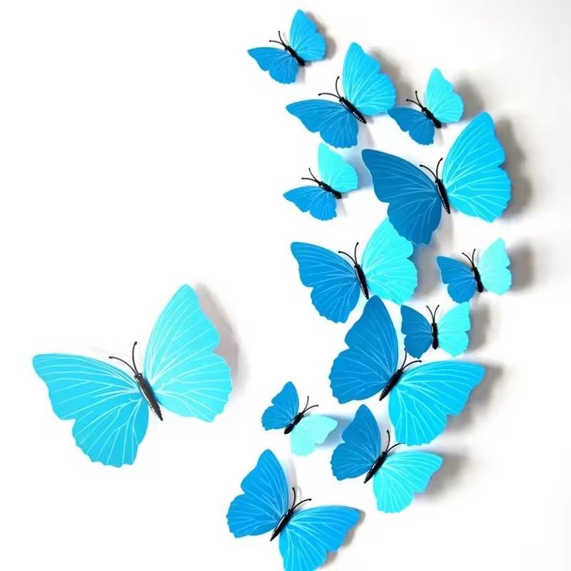 12pcs/Set Colorful 3D Butterflies Wall Sticker Beautiful Butterfly Sticker with Magnet for Kid Room Wall Decals Home Decoration E-939
