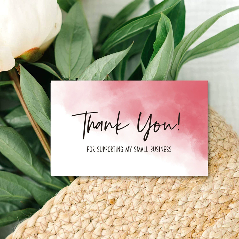30Pcs  Card Thank You For Your Supporting My Small Business Card Small Shop Gift Decorative Card E-931-908