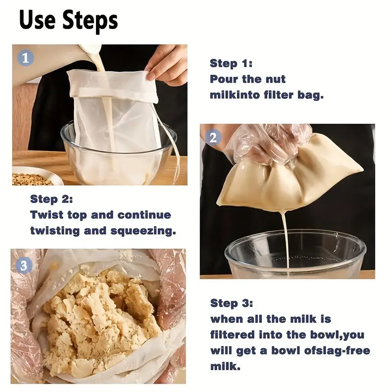 20X30cm Nut Milk Bag Reusable Almond Milk Bag Strainer Fine Mesh gauze Cheesecloth Cold Brew Coffee Filter