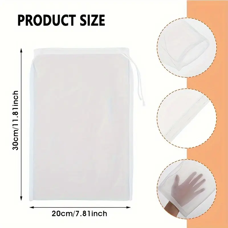 20X30cm Nut Milk Bag Reusable Almond Milk Bag Strainer Fine Mesh gauze Cheesecloth Cold Brew Coffee Filter