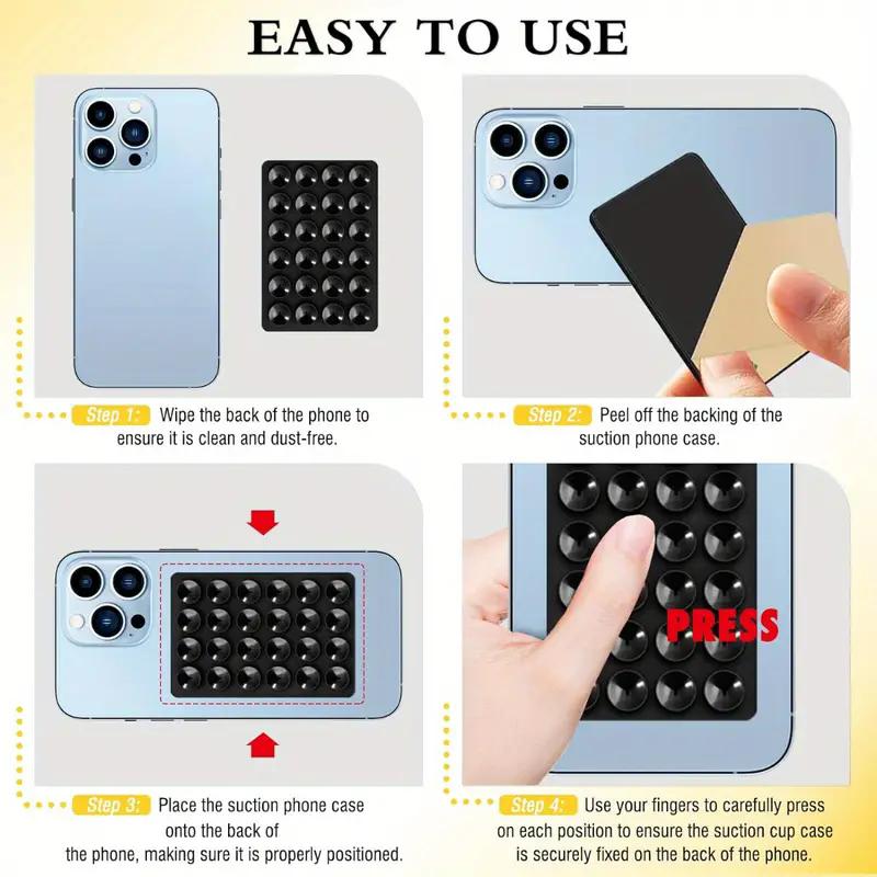 3 Pcs Strong Grip Silicone Suction Phone Case Mount - Universally Compatible Phone Accessory with Hands-Free Fidget Toy  A-1950