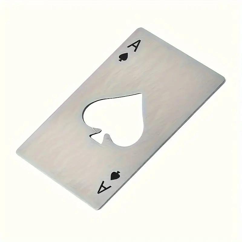 1Pcs Creative Poker Shaped Bottle Can Opener Stainless Steel Credit Card Size Bar Restaurant Beer Metal Opening Tool  E-864