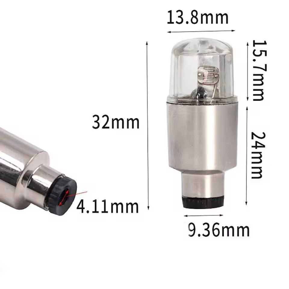 2 Pcs Car Wheel LED Light bicycle Colorful  nozzle lamp Bike Light Tire Valve Cap Decorative  E-589-1