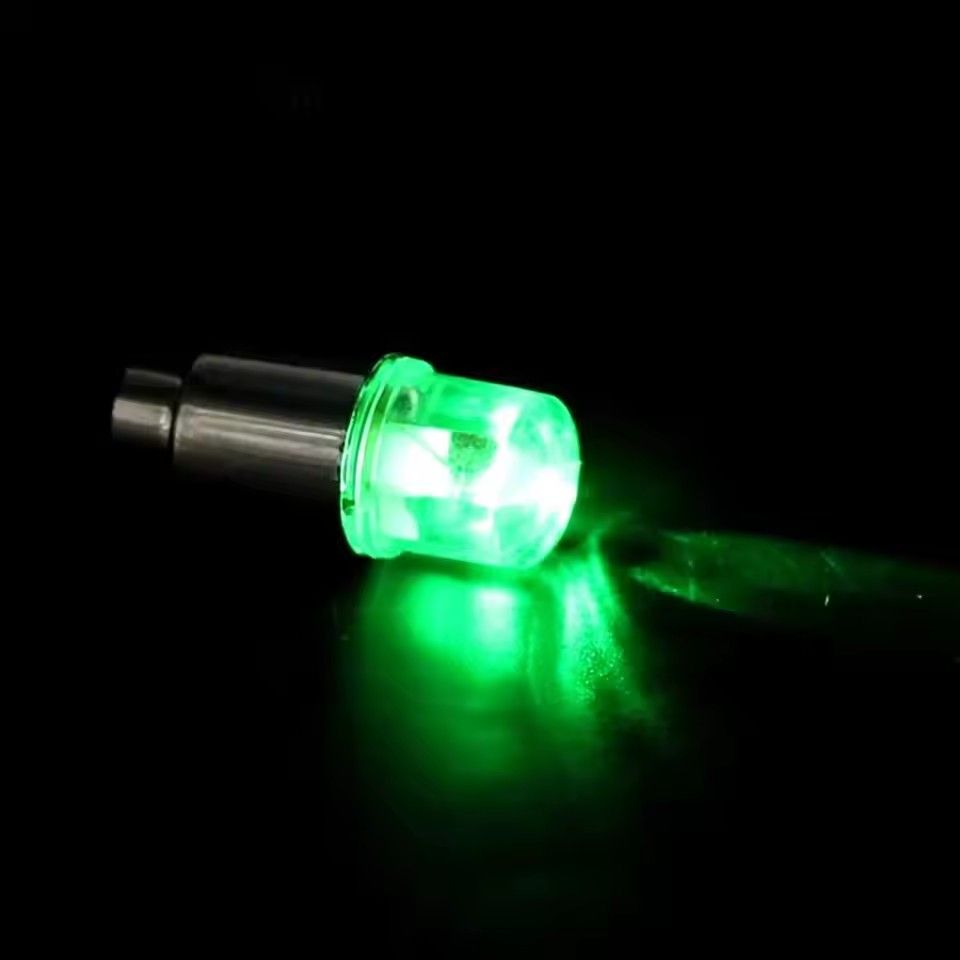 2 Pcs Car Wheel LED Light bicycle Colorful  nozzle lamp Bike Light Tire Valve Cap Decorative  E-589-1