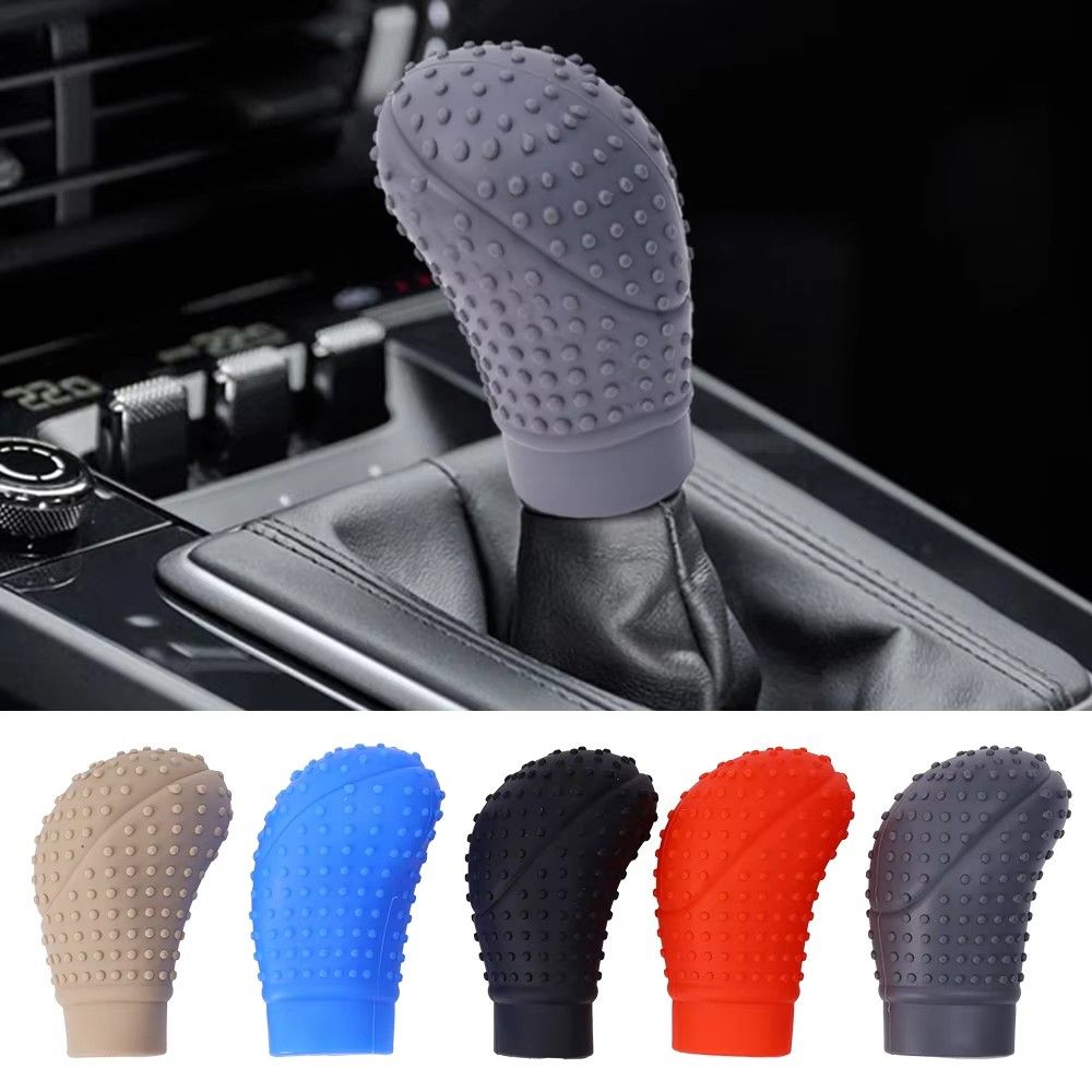 Universal Car Manual Gear Shift Cover Non-Slip Silicone Knob Sleeve Gear Shift Grip Protective Covers Car Interior Accessories C-381