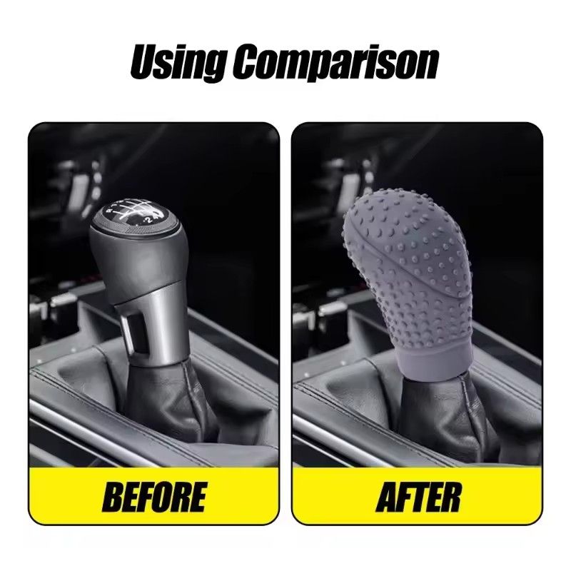Universal Car Manual Gear Shift Cover Non-Slip Silicone Knob Sleeve Gear Shift Grip Protective Covers Car Interior Accessories C-381