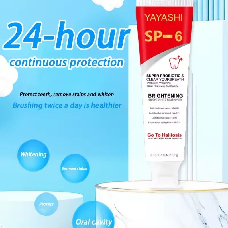 Probiotic Toothpaste SP-6 Whitening Tooth Remove Plaque Stains Teeth Whitener Oral Hygiene Clean Fresh Breath Denta B2-971