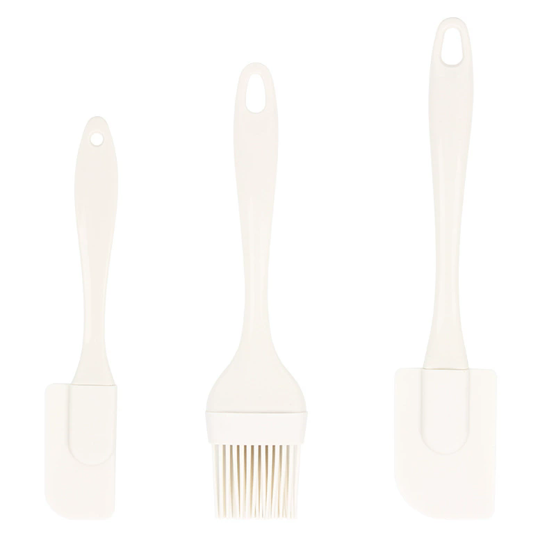 3 Non-stick Silicone Butter Spatulas Bread Cake Butter Spatula Stirring Oil Brush PP Handle Cake Spatula Kitchen Baking Tools E-676