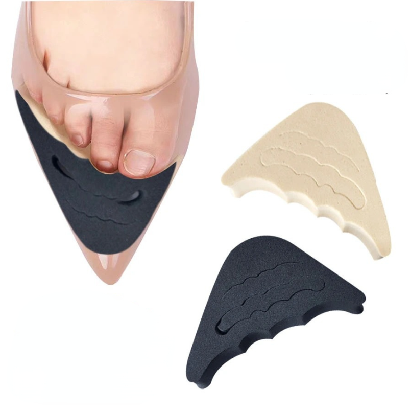 1 pair Anti-Pain Cushion Foot Forefoot Half Meter Shoes Pad Top Plug Pointed Round Shoe Inserts Insoles Toe Shoes Accessories E-1258