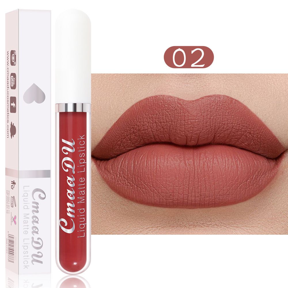 18 Color Waterproof Liquid Matte Lipstick Long Lasting Sexy Red Moisturizing Lip Gloss Velvet Non-Stick Lip Tint Makeup Cosmetic B2-688