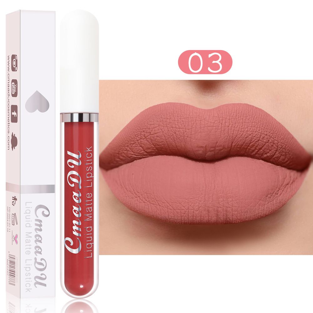 18 Color Waterproof Liquid Matte Lipstick Long Lasting Sexy Red Moisturizing Lip Gloss Velvet Non-Stick Lip Tint Makeup Cosmetic B2-688