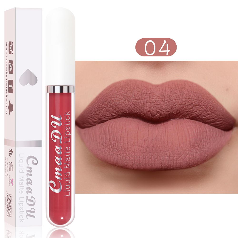 18 Color Waterproof Liquid Matte Lipstick Long Lasting Sexy Red Moisturizing Lip Gloss Velvet Non-Stick Lip Tint Makeup Cosmetic B2-688