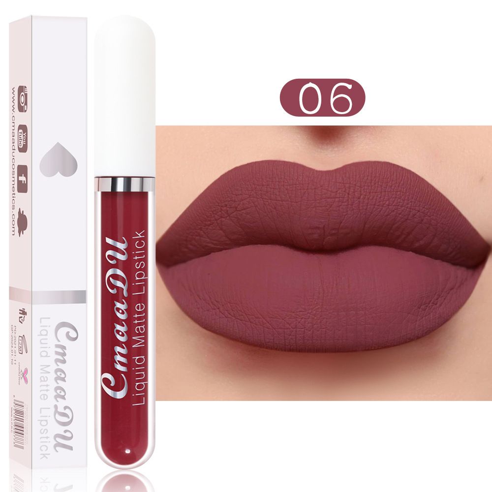 18 Color Waterproof Liquid Matte Lipstick Long Lasting Sexy Red Moisturizing Lip Gloss Velvet Non-Stick Lip Tint Makeup Cosmetic B2-688