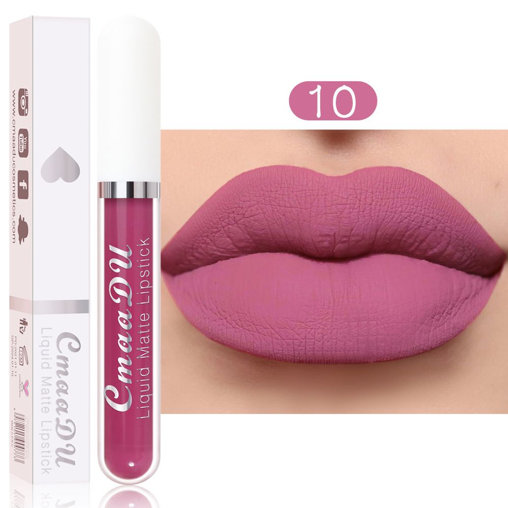 18 Color Waterproof Liquid Matte Lipstick Long Lasting Sexy Red Moisturizing Lip Gloss Velvet Non-Stick Lip Tint Makeup Cosmetic B2-688