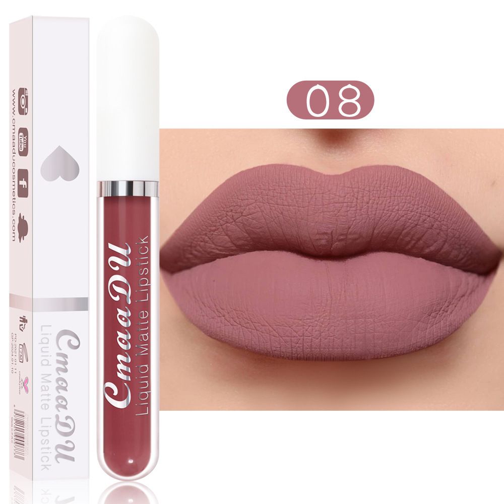 18 Color Waterproof Liquid Matte Lipstick Long Lasting Sexy Red Moisturizing Lip Gloss Velvet Non-Stick Lip Tint Makeup Cosmetic B2-688